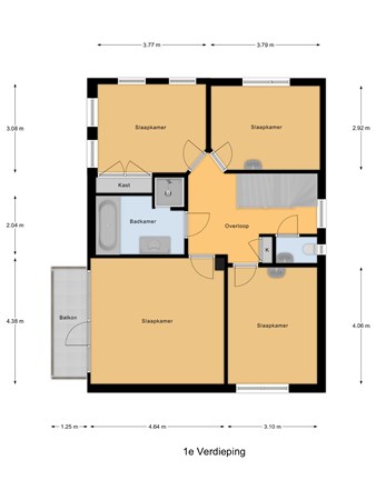 Floorplan - Brinkstraat 43, 7591 DN Denekamp