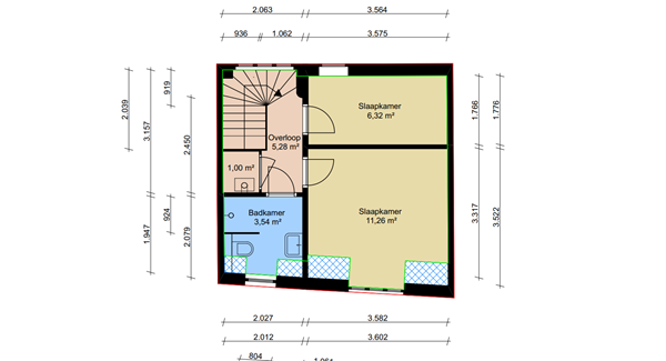 Hoevestraat, 3033 GA Rotterdam - plattegrond 3e verdieping.PNG