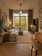 Gezellige Scandinavische woonkamer met balkonzicht.png