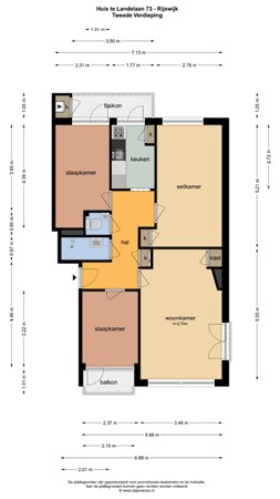 Plattegrond - Huis te Landelaan 73, 2283 VB Rijswijk - 130056_TV.jpg