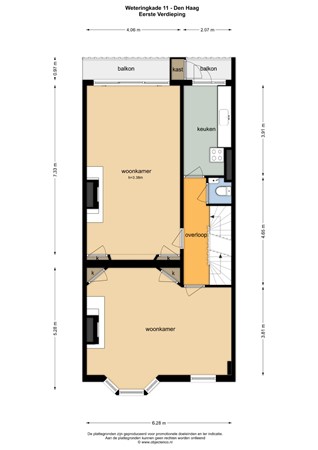 Plattegrond - Weteringkade 11, 2515 AK Den Haag - OC_156377_EV.jpg