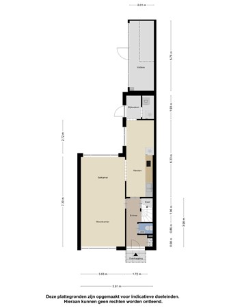 Floorplan - Distelstraat 13, 4341 JS Arnemuiden