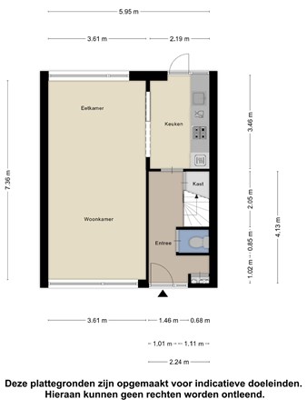 Floorplan - Prinses Beatrixstraat 4, 4341 GK Arnemuiden