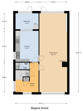 Oude Vlissingseweg 43, 4336 AB Middelburg - Begane_Grond.jpg