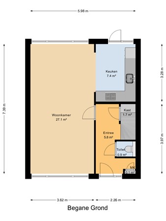 Prinses Margrietstraat 15, 4341 GG Arnemuiden - Begane_Grond.jpg
