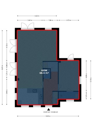 Zeedijk 2-345, 1154 PP Uitdam - Begane grond - markings.jpg