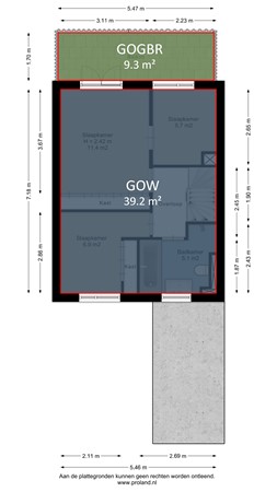 Munnikplaat 8, 1141 DW Monnickendam - Eerste verdieping Proland markings.jpg