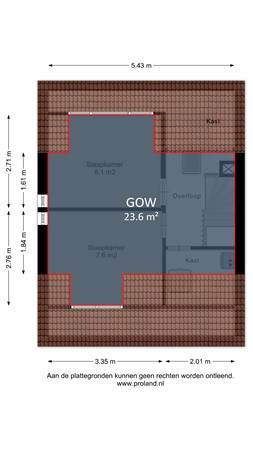 Munnikplaat 8, 1141 DW Monnickendam - Tweede verdieping Proland markings.jpg
