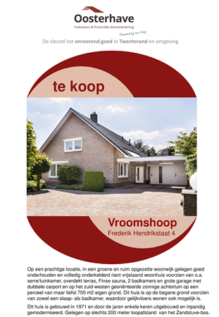 Brochure preview - VERKOOPBROCHURE F. Hendrikstraat 4 Vroomshoop.pdf