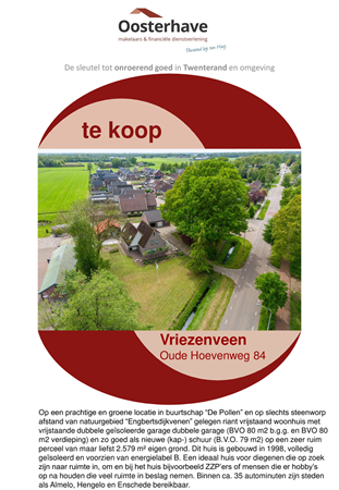Brochure preview - VERKOOPBROCHURE Oude Hoevenweg 84 Vriezenveen .pdf