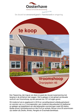 Brochure preview - VERKOOPBROCHURE ORANJEPLEIN 46 VROOMSHOOP.pdf