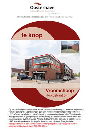 Brochure preview - VERKOOPBROCHURE HOOFDSTRAAT 6-H  VROOMSHOOP.pdf