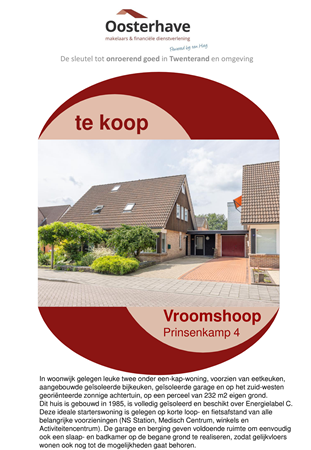 Brochure preview - VERKOOPBROCHURE PRINSENKAMP 4 VROOMSHOOP .pdf