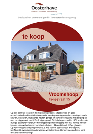 Brochure preview - VERKOOPBROCHURE Irenestraat 15 Vroomshoop.pdf