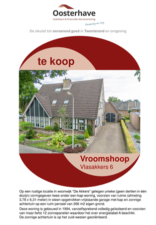 Brochure preview - VERKOOPBROCHURE VLASAKKERS 6 VROOMSHOOP.pdf