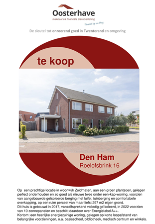 Brochure preview - VERKOOPBROCHURE ROELOFSBRINK 16 DEN HAM.pdf