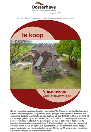 Brochure preview - VERKOOPBROCHURE Oude Hoevenweg 84 Vriezenveen .pdf