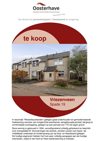 Brochure preview - VERKOOPBROCHURE SPADE 19 VRIEZENVEEN.pdf