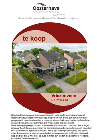 Brochure preview - BROCHURE DE PATRIJS 13 VRIEZENVEEN def.pdf