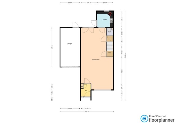 Floorplan - Prof. Van Itersonstraat 192, 6419 SG Heerlen