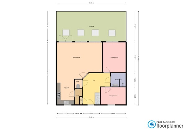 Floorplan - Virgo Regina 8, 5975 CR Sevenum