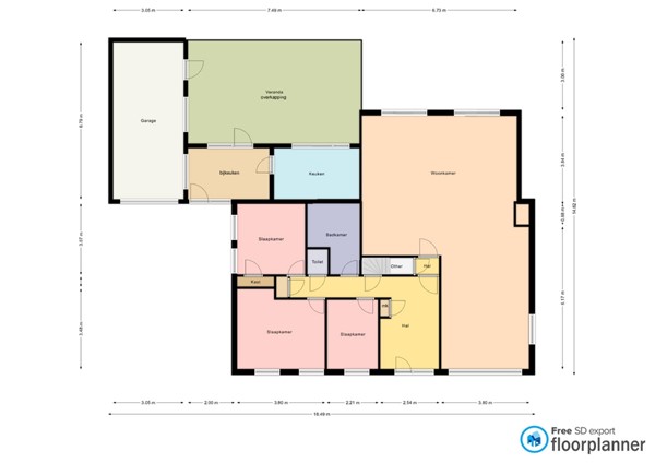 Floorplan - Den Bogerd 9, 5864 BK Meerlo