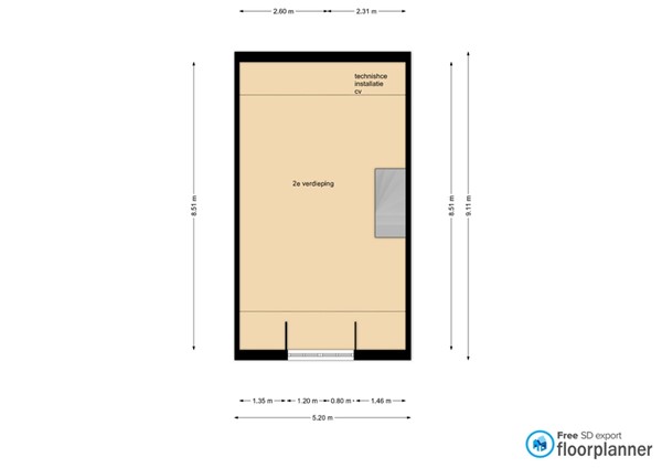Floorplan - Julianastraat 60, 5864 AR Meerlo