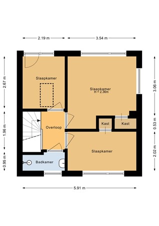 Oosterdiep OZ 44, 7881 CT Emmer-Compascuum - Eerste verdieping - 2D.jpg