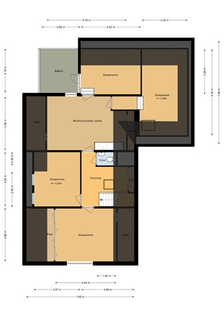 Het Slag 1, 7894 ES Zwartemeer - Eerste verdieping - 2D.jpg