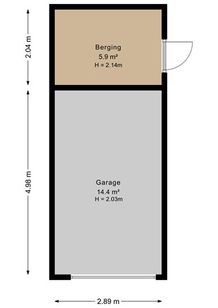 Kerkenweg 42, 7765 BP Weiteveen - Garage - 2D.jpg