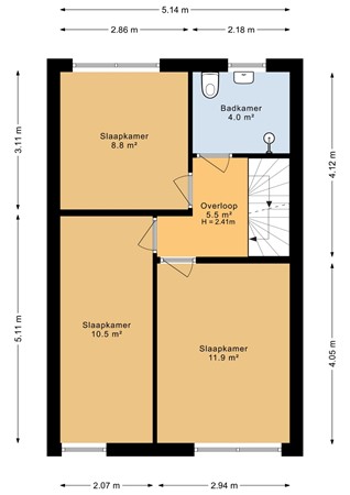 De Piepe 18, 7891 SN Klazienaveen - Eerste verdieping - 2D.jpg
