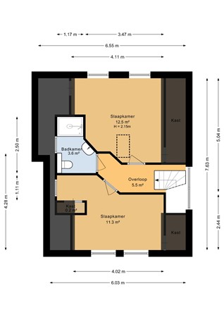 Van Echtenskanaal NZ 115, 7891 AE Klazienaveen - Eerste verdieping - 2D.jpg