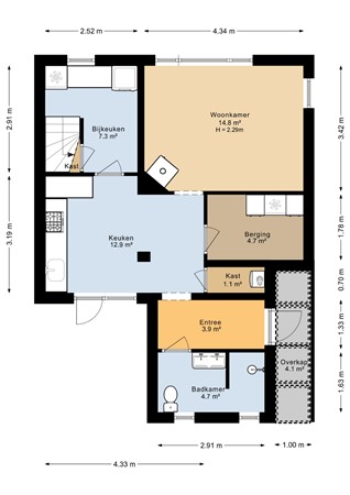 Zuiderdiep 179, 7876 AJ Valthermond - Begane grond - 2D.jpg