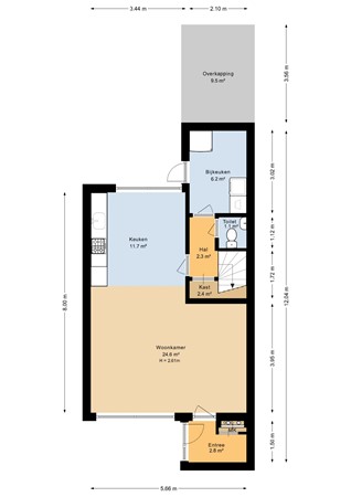 Dissel 15, 7884 PC Barger-Compascuum - Dissel 15 - Plattegronden - Begane grond - 2D.jpg