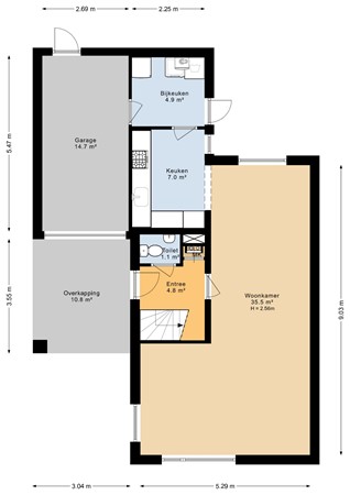 Stormstraat 35, 7894 BC Zwartemeer - Stormstraat 35 - Plattegronden - Begane grond - 2D.jpg