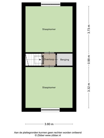 Plattegrond - Cranenburgsestraat 23E0083, 6561 AM Groesbeek - 440116_2D_Eerste_Verdieping_Cranenburgsestraat_23_0083_Groesbeek_02.jpg