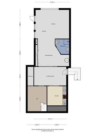 Plattegrond - Händelstraat 6, 6561 ET Groesbeek - 441087_2D_Souterrain_Handelstraat_6_Groesbeek_01.jpg