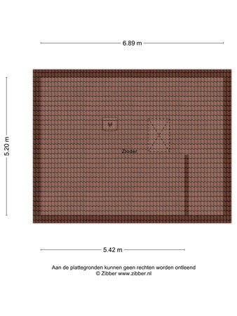 Plattegrond - Händelstraat 6, 6561 ET Groesbeek - 441087_2D_Zolder_Handelstraat_6_Groesbeek_04.jpg