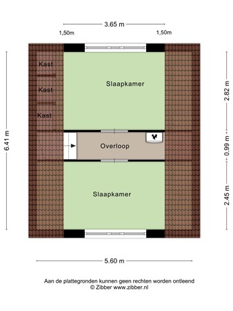 Plattegrond - Cranenburgsestraat 23E60A, 6561 AM Groesbeek - 455085_2D_1e_Verdieping_Cranenburgsestraat_23_60A_Groesbeek_02.jpg