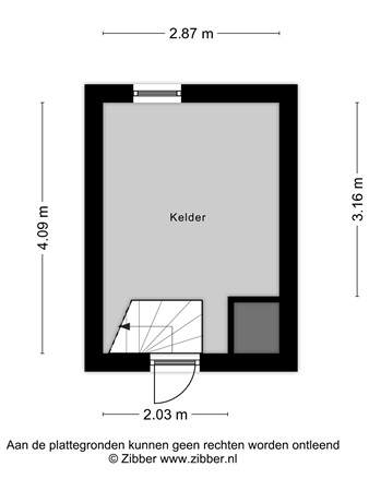 Plattegrond - Vlasrootweg 1, 6562 ZE Groesbeek - 454819_2D_Kelder_Vlasrootweg_1_Groesbeek_04.jpg