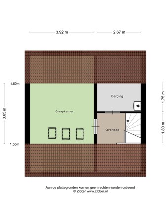 Plattegrond - Vlasrootweg 1, 6562 ZE Groesbeek - 454819_2D_Tweede_verdieping_Vlasrootweg_1_Groesbeek_03.jpg