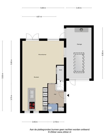 Plattegrond - Faunastraat 19, 6561 ZL Groesbeek - 456326_2D_Begane_Grond_Faunastraat_19_Groesbeek_01.jpg