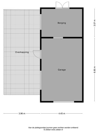 Plattegrond - Koningin Wilhelminaweg 41A, 6562 KX Groesbeek - 458729_2D_Garage_Koningin_Wilhelminaweg_41_A_Groesbeek_03.jpg