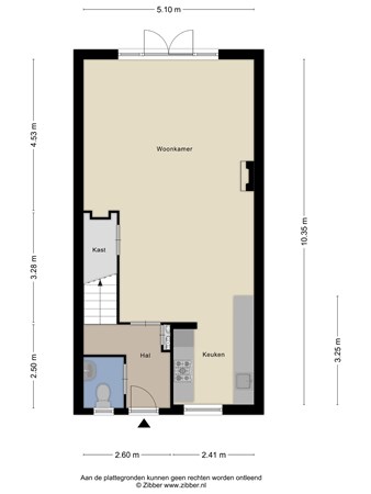 Plattegrond - Dakotastraat 7, 6562 HE Groesbeek - 462384_2D_Begane_Grond_Dakotastraat_7_Groesbeek_01.jpg