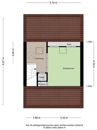 Plattegrond - Dakotastraat 7, 6562 HE Groesbeek - 462384_2D_Tweede_verdieping_Dakotastraat_7_Groesbeek_03.jpg