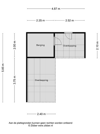 Plattegrond - Dakotastraat 7, 6562 HE Groesbeek - 462384_2D_Berging_Dakotastraat_7_Groesbeek_05.jpg