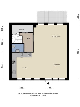 Plattegrond - Cranenburgsestraat 88, 6561 AR Groesbeek - 465283_2D_Begane_grond_Cranenburgsestraat_88_Groesbeek_01.jpg