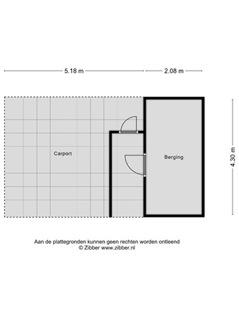 Plattegrond - Cranenburgsestraat 88, 6561 AR Groesbeek - 465283_2D_Berging_Cranenburgsestraat_88_Groesbeek_03.jpg