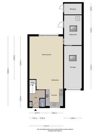 Plattegrond - Generaal Gavinstraat 405, 6562 MT Groesbeek - 465281_2D_Begane_Grond_Generaal_Gavinstraat_405_Groesbeek_01.jpg