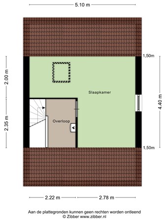 Plattegrond - Generaal Gavinstraat 405, 6562 MT Groesbeek - 465281_2D_Tweede_Verdiping_Generaal_Gavinstraat_405_Groesbeek_03.jpg